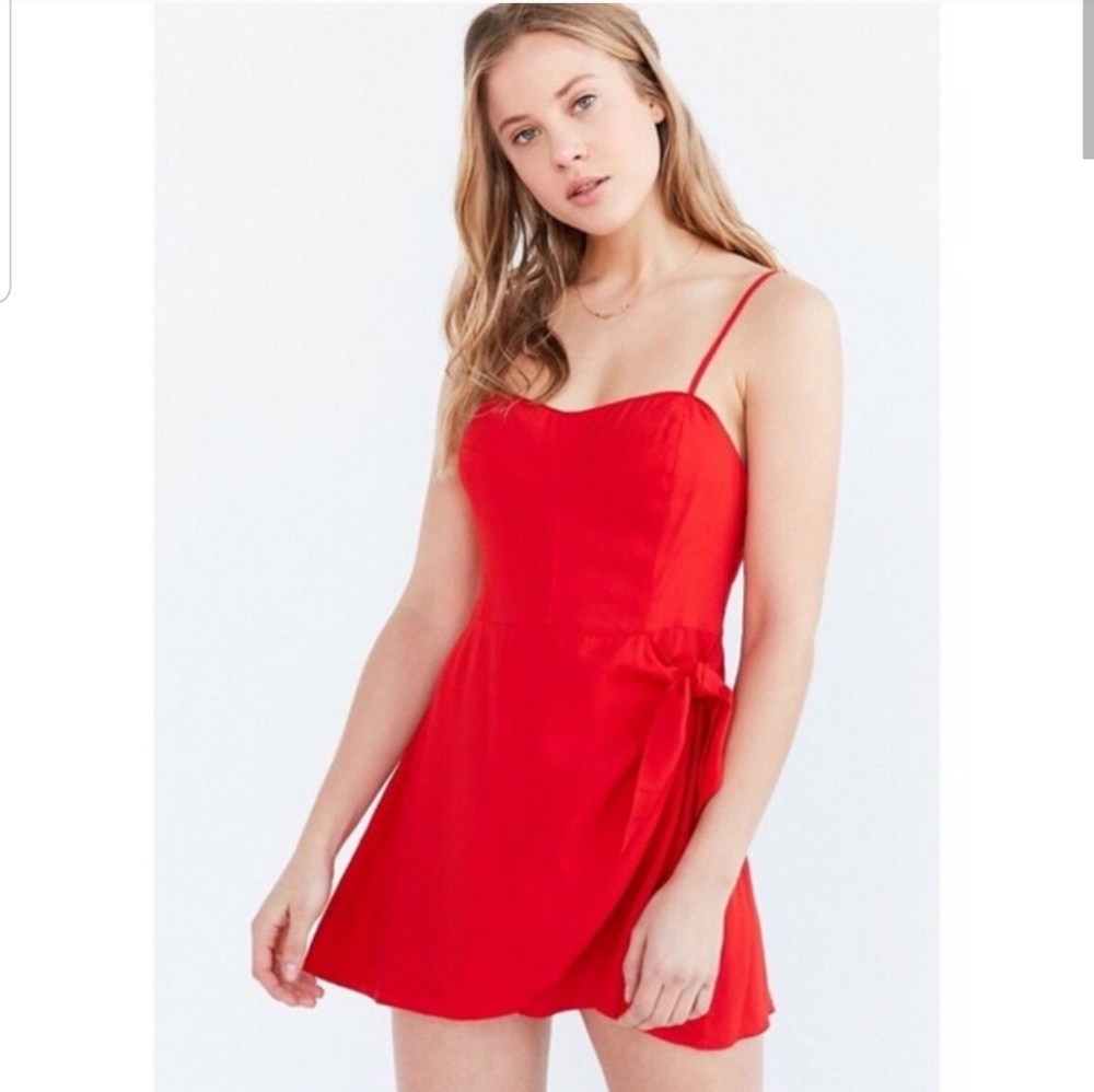 NEW UO Kimchi Blue Trompica Skort Romper
